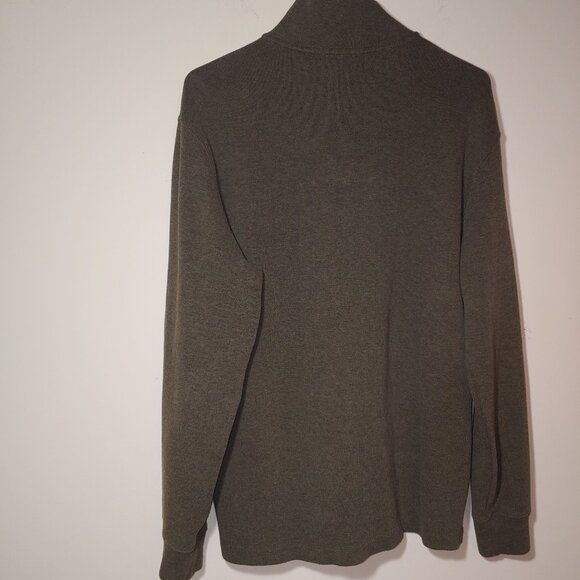 Polo Ralph Lauren 1/4 Zip Long Sleeves Mockneck Pullover Sweater Sz M Green - Picture 8 of 9